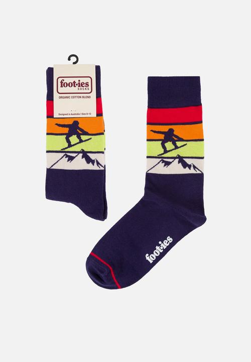 Foot-ies - Snowboard Organic Cotton Sock - Navy