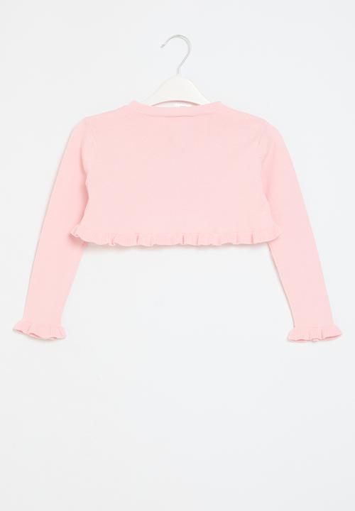 Pop Candy - Frilled cropped top-pink