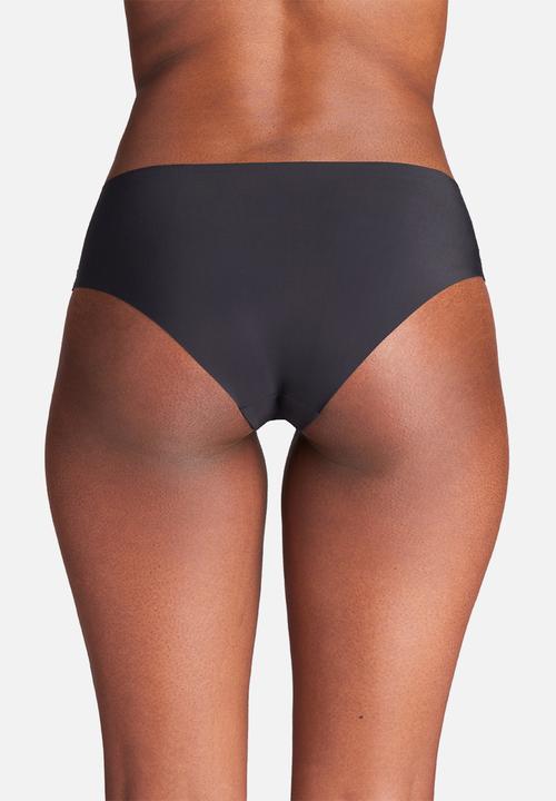 Under Armour - Ua Pure Stretch No Show Hipster Solid 3 Pack - Black