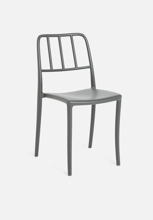 H&S - Baela stackable chair - charcoal
