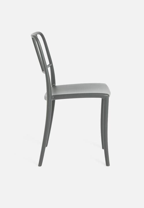H&S - Baela stackable chair - charcoal