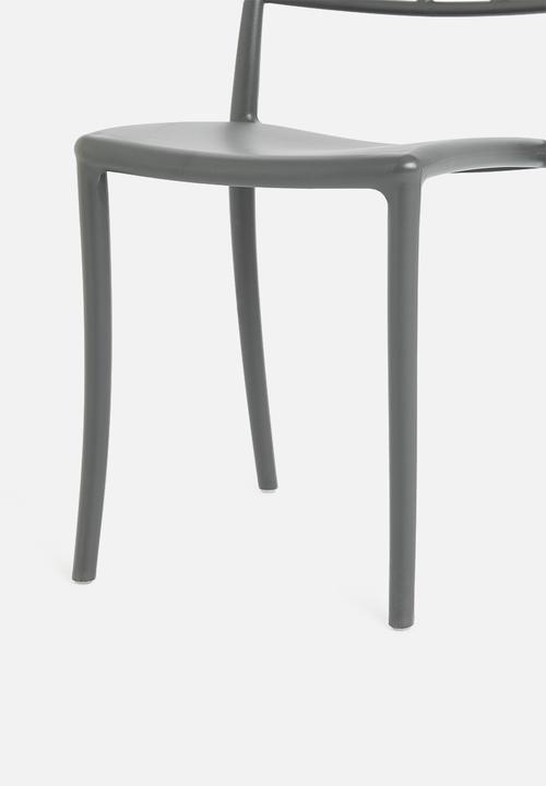 H&S - Baela stackable chair - charcoal