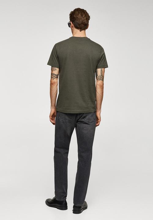 MANGO - T-shirt cherlo - dark green