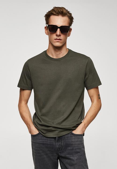 MANGO - T-shirt cherlo - dark green