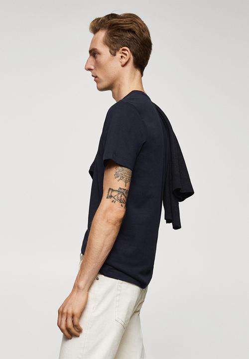 MANGO - T-shirt cherlo - navy