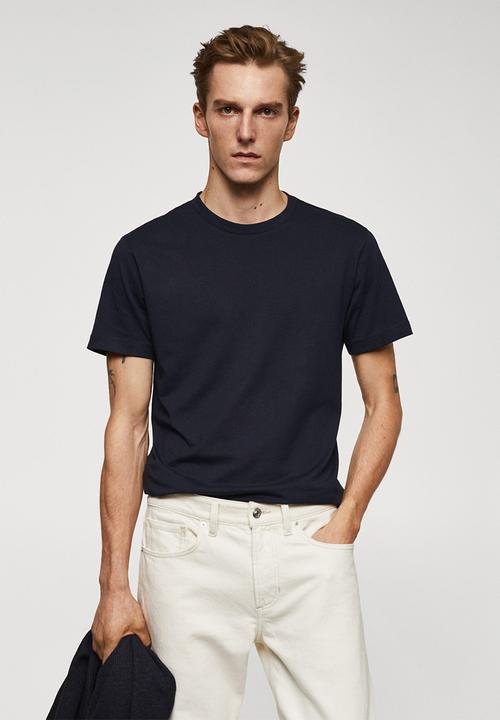 MANGO - T-shirt cherlo - navy