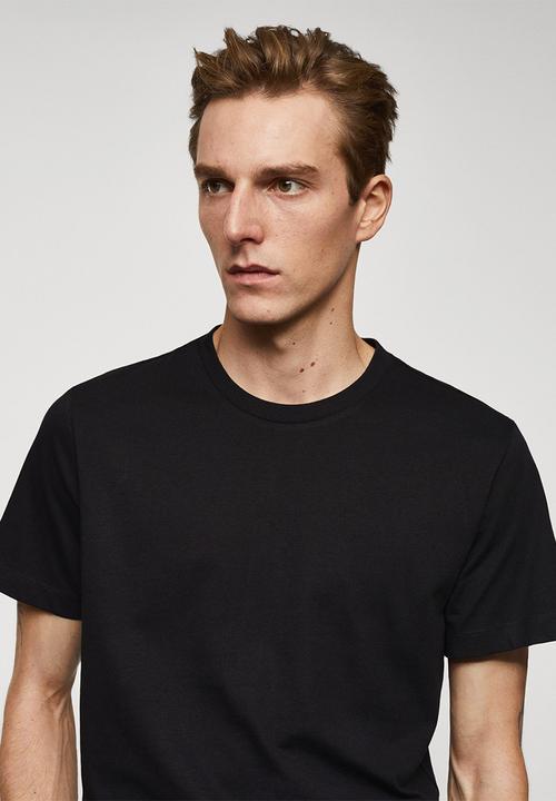 MANGO - T-shirt cherlo - black