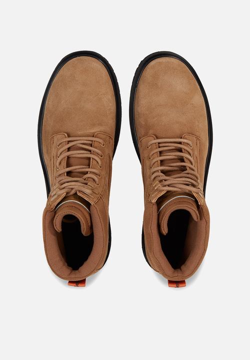 Calvin Klein - Eva mid lace-up boot suede - orange pop/black 