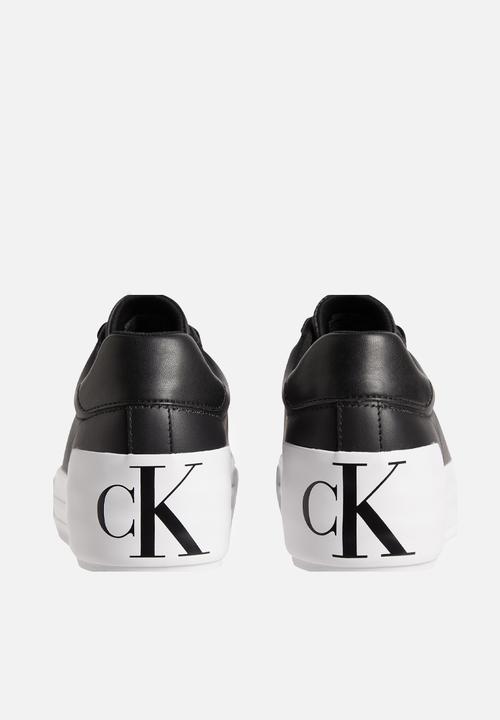 Calvin Klein - Bold vulc flatform lace-up lth wn - black/bright white