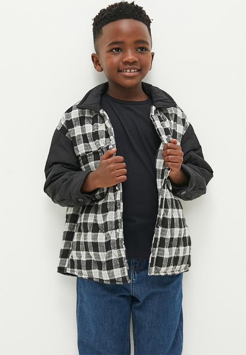 Pop Candy - Plaid jacket - black & white