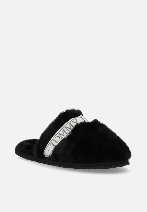 Tommy Hilfiger - Tommy Fur Hotel Slipper - Black