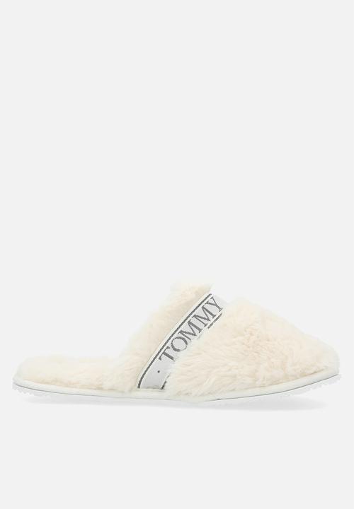 Tommy Hilfiger - Tommy Fur Hotel Slipper - Ancient White