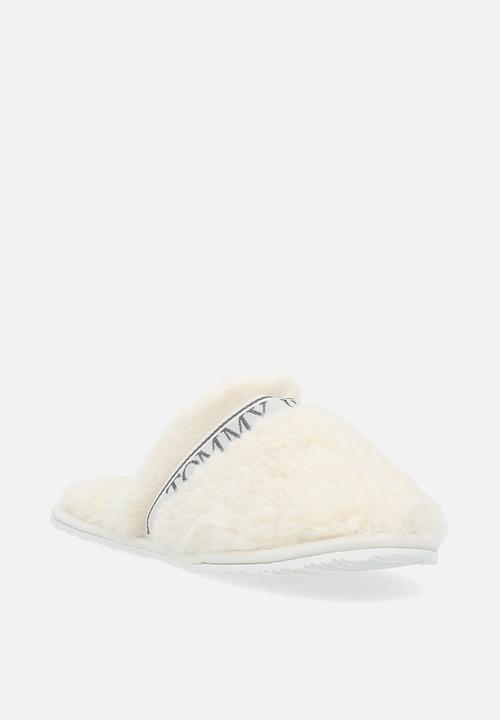 Tommy Hilfiger - Tommy Fur Hotel Slipper - Ancient White