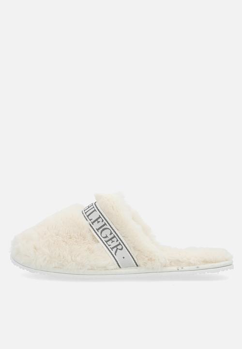 Tommy Hilfiger - Tommy Fur Hotel Slipper - Ancient White