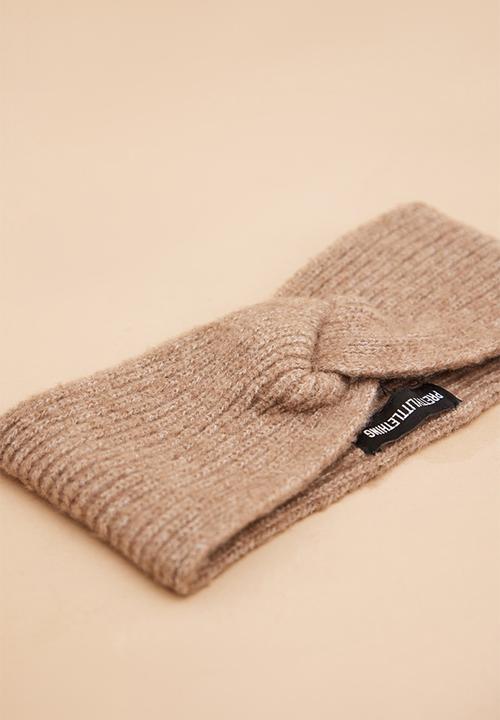 PrettyLittleThing - Oatmeal knitted headband - oatmeal