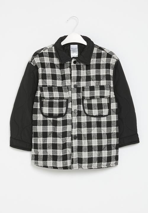 Pop Candy - Plaid jacket - black & white