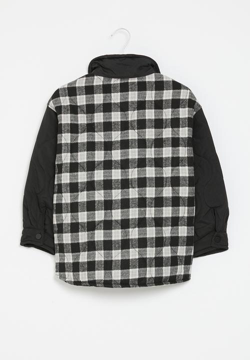 Pop Candy - Plaid jacket - black & white