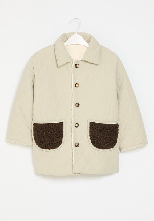 Pop Candy - Quilted jacket - cement & brown