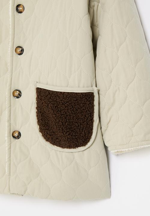 Pop Candy - Quilted jacket - cement & brown