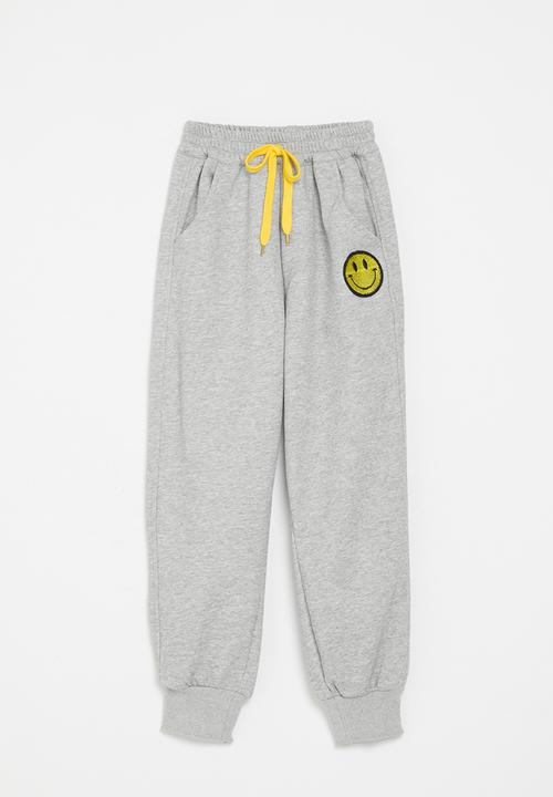 Pop Candy - Cuff jogger - grey & yellow