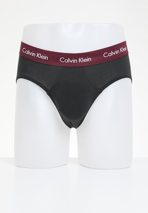 Calvin Klein - Hip brief 3 pack - b- black, tawny port, porpoise wbs
