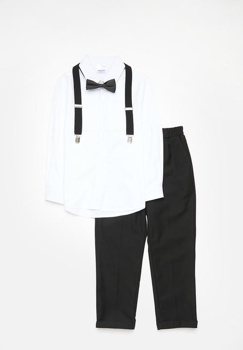 Pop Candy - 4 Piece pants & shirt set - black & white