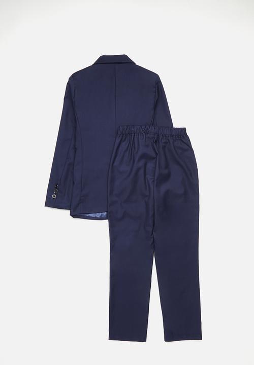 Pop Candy - Single breasted suit & bow tie set - navy blue