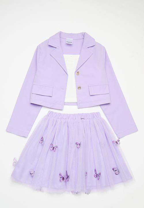 Pop Candy - 3 Piece skirt & jacket set - lilac