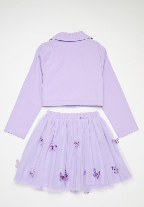 Pop Candy - 3 Piece skirt & jacket set - lilac