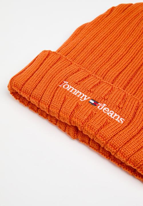 Tommy Hilfiger - Tjm sport elevated long beanie - bonfire orange
