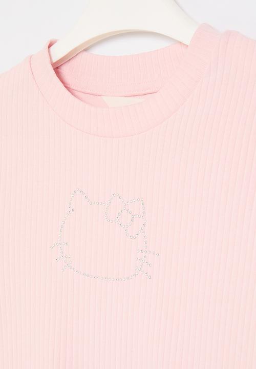 H&M - Printed jersey top - pink