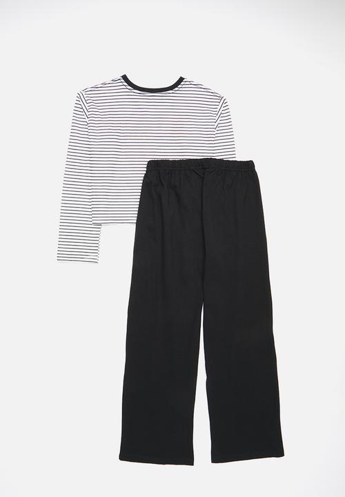 Pop Candy - Pj set - black & white stripe 