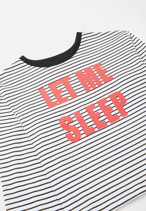 Pop Candy - Pj set - black & white stripe 