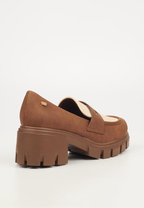 Miss Black - Odyssey 7 heeled loafer - chocolate combo