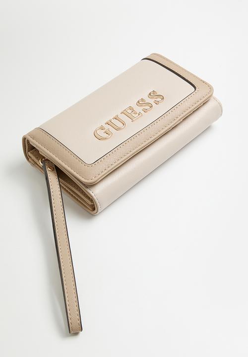 GUESS - Garrick slg phone organizer - sand
