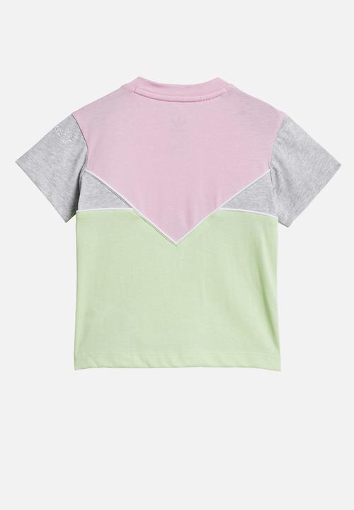 adidas Originals - Short Tee Set - True Pink & Light Grey Heather
