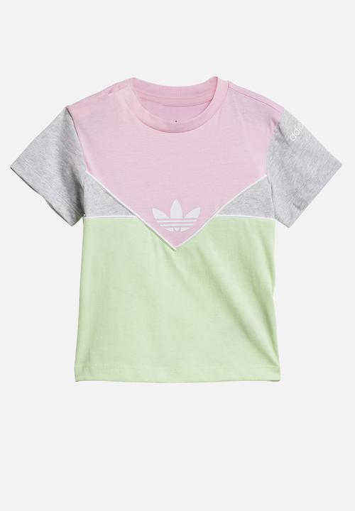 adidas Originals - Short Tee Set - True Pink & Light Grey Heather