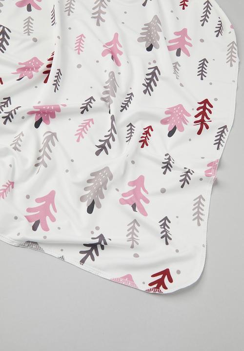 Pop Candy - Printed blanket & hat set - pink & white
