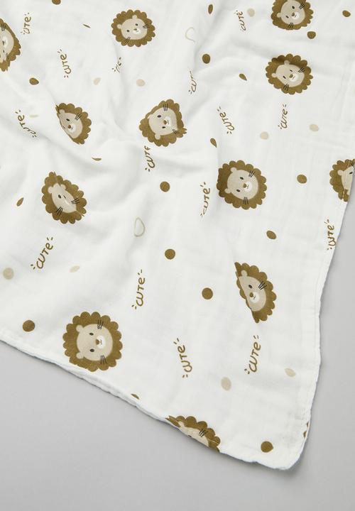 Pop Candy - Printed blanket - brown & white