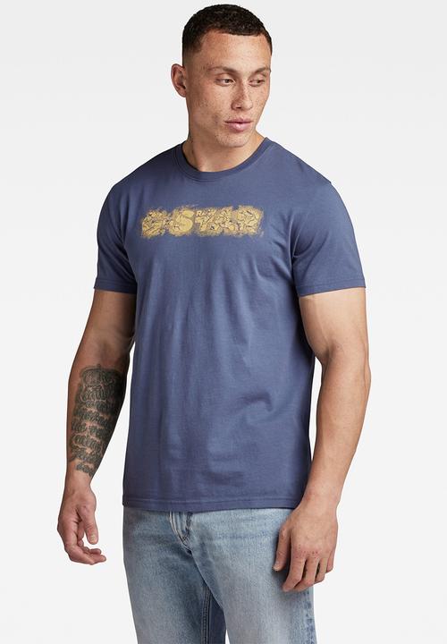 G-STAR - Distressed logo r t Compact jersey I o - vintage indigo