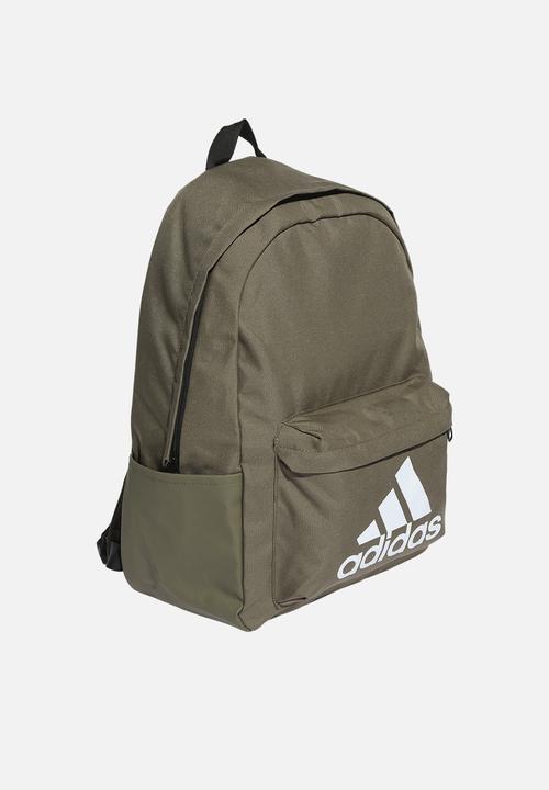 adidas Performance - Classic badge of sport backpack - olive strata & white