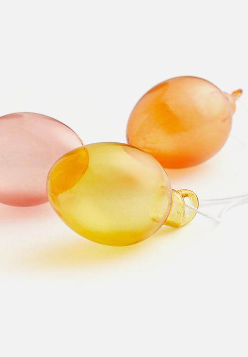H&M - 3 pack glass decorations - multi