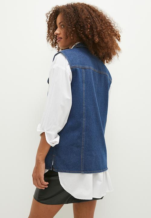 Blake - Denim gilet - mid blue