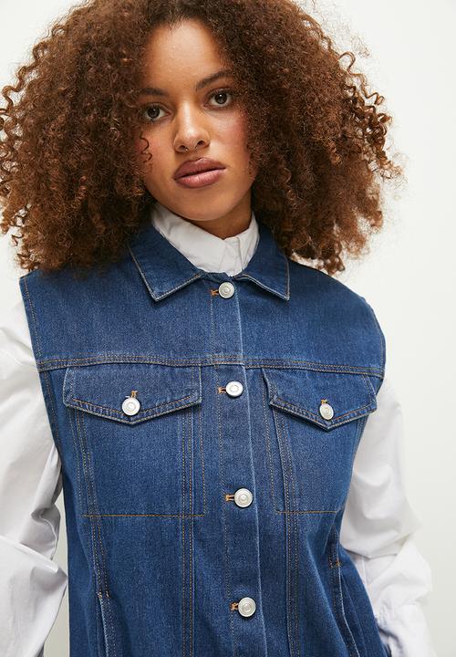 Blake - Denim gilet - mid blue