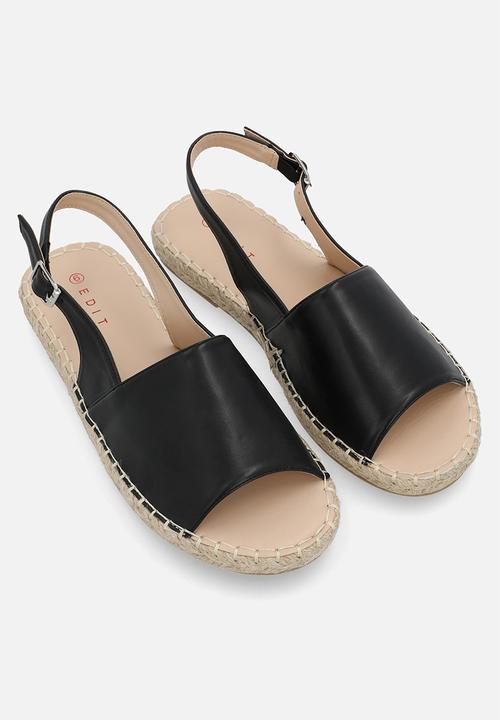 edit - Saskia espadrille - black