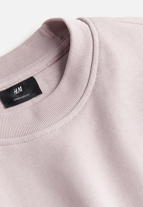 H&M - Oversized fit cotton sweatshirt - dusty pink