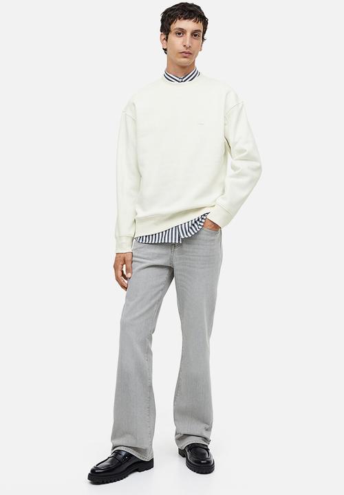 H&M - Relaxed fit appliquéd sweatshirt - cream 