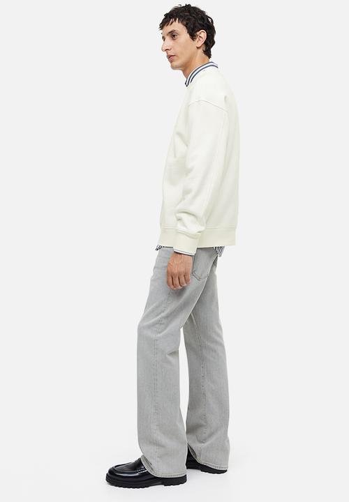 H&M - Relaxed fit appliquéd sweatshirt - cream 