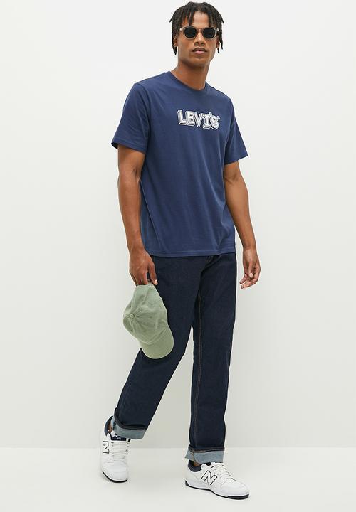 Levi’s® - Short sleeve relaxed fit tee - drop shadow headline logo naval academy
