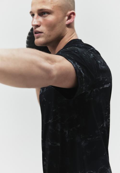 H&M - Drymove™ sports top - black marble